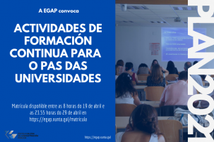 A EGAP convoca as actividades de formación para o PAS das universidades galegas